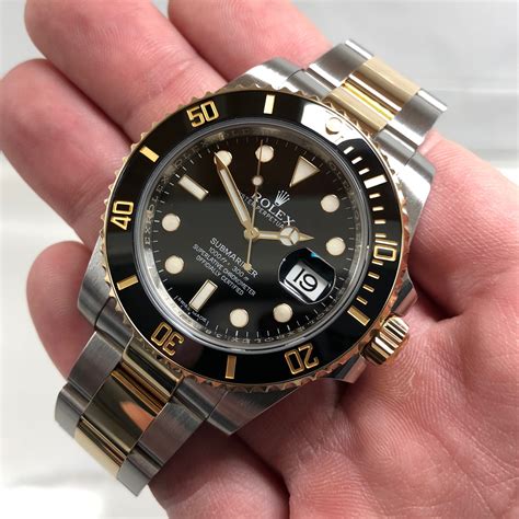 rolex 2 tone black submariner|Rolex Submariner two tone review.